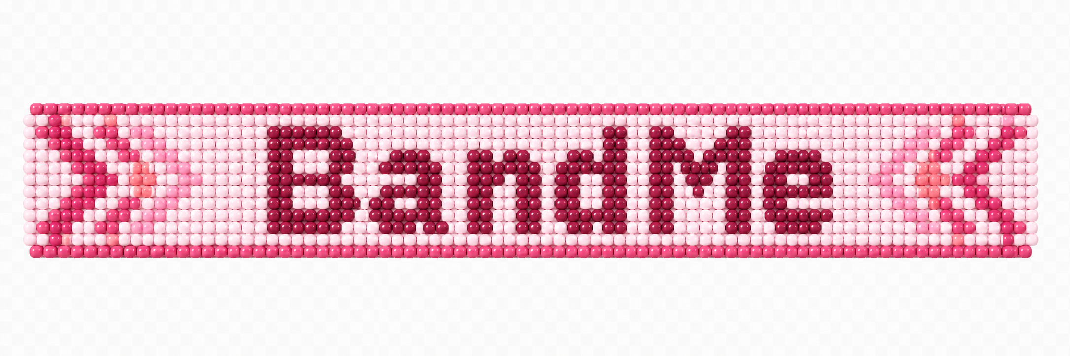 BandMe vevd med rosa perler